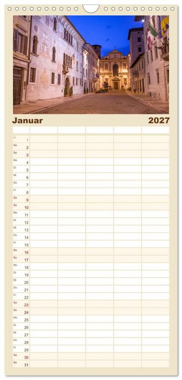 Produktbild: Familienplaner 2027 - Trient - Hauptstadt des Trentino mit 5 Spalten (Wandkalender, 21 x 45 cm) CALVENDO