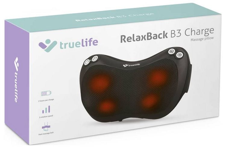 Produktbild: Truelife RelaxBack B3 Charge Massagekissen 24W Schwarz