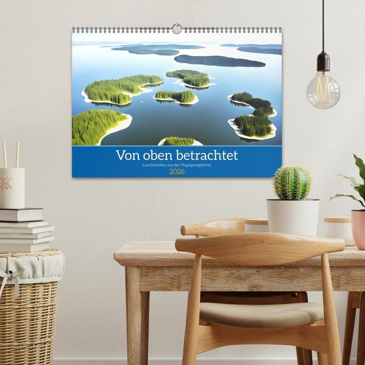 Produktbild: Von oben betrachtet Landschaften aus der Vogelperspektive (Wandkalender 2026 DIN A3 quer), CALVENDO Monatskalender