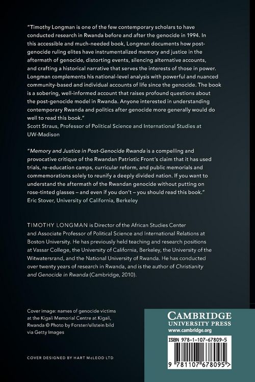 Produktbild: Memory and Justice in Post-Genocide Rwanda