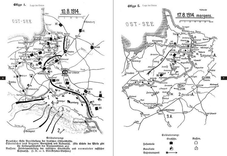 Produktbild: Historische Karten: SCHLACHTEN UM OSTPREUSSEN 1914