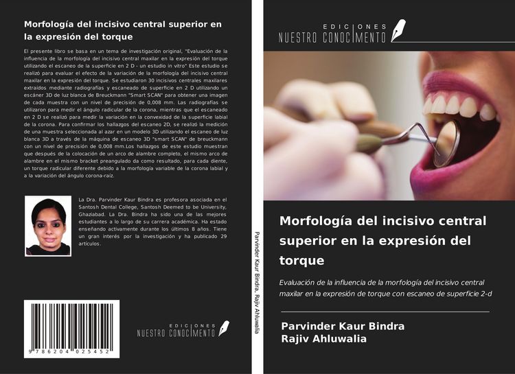 Produktbild: Morfolog&iacute;a del incisivo central superior en la expresi&oacute;n del torque