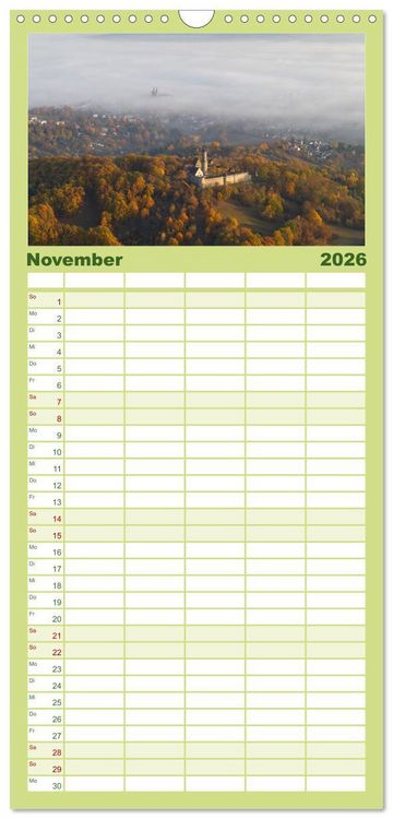 Produktbild: Familienplaner 2026 - Oberfranken aus der Vogelperspektive mit 5 Spalten (Wandkalender, 21 x 45 cm) CALVENDO