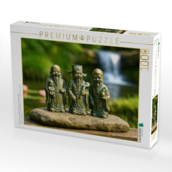 Produktbild: CALVENDO Puzzle Fuk, Luk, Sau - Wohlstand, Erfolg und ein erf&uuml;lltes Leben | 1000 Teile Lege-Gr&ouml;&szlig;e 64x48cm Foto-Puzzle f&uuml;r gl&uuml;ckliche Stunden