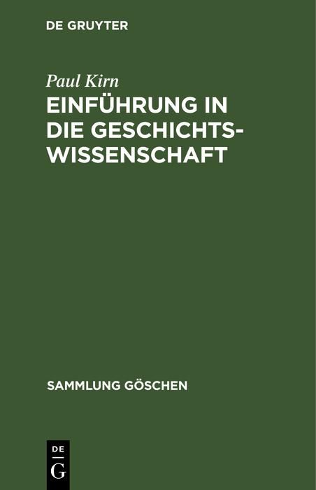 Produktbild: Einf&uuml;hrung in die Geschichtswissenschaft