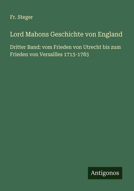 Produktbild: Lord Mahons Geschichte von England