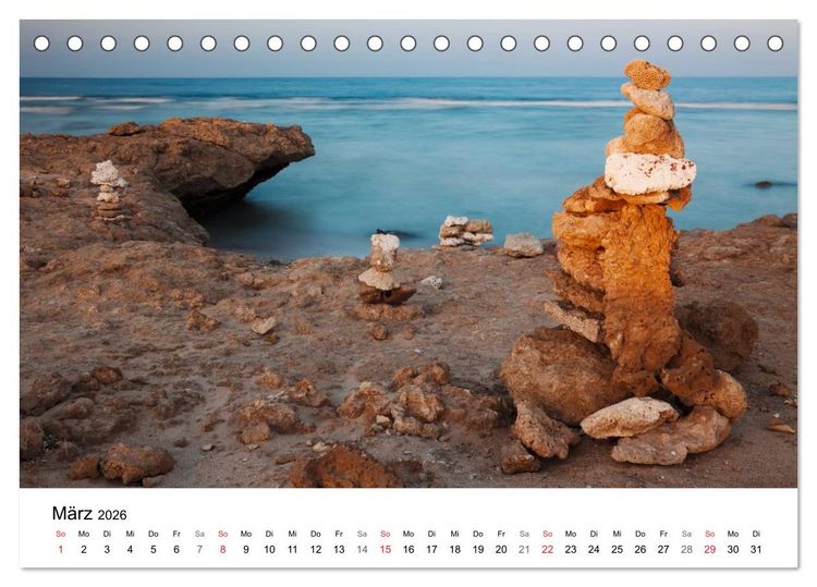 Produktbild: K&uuml;sten - Kunst der Meere (Tischkalender 2026 DIN A5 quer), CALVENDO Monatskalender