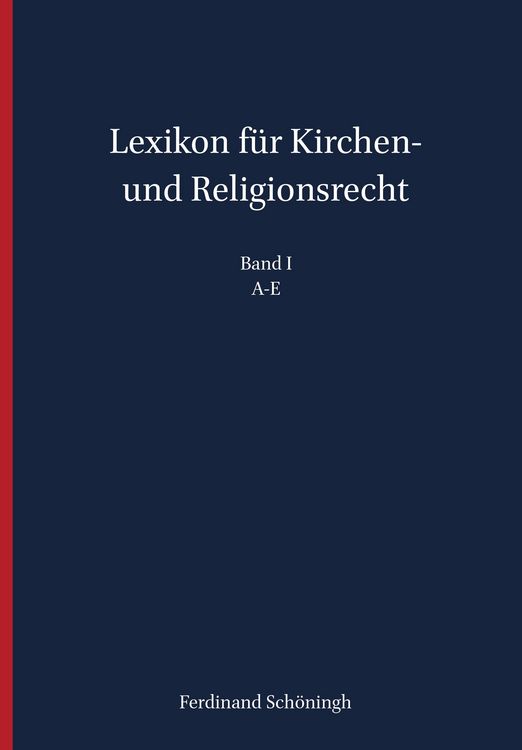 Produktbild: Lexikon f&uuml;r Kirchen- und Religionsrecht