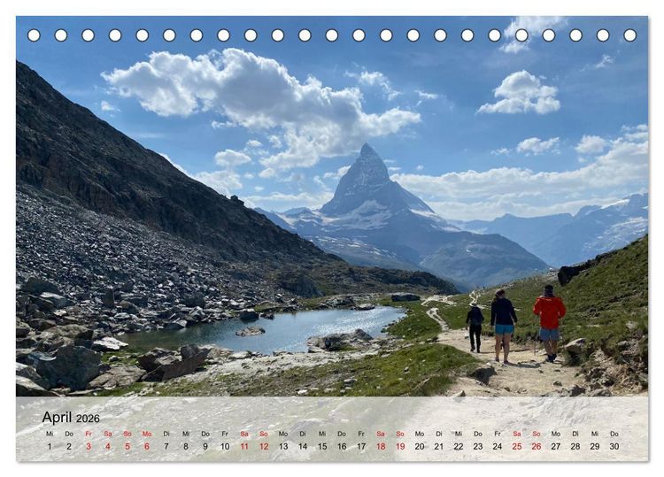 Produktbild: Alpenauszeit - Sch&ouml;ne Orte der Alpen (Tischkalender 2026 DIN A5 quer), CALVENDO Monatskalender