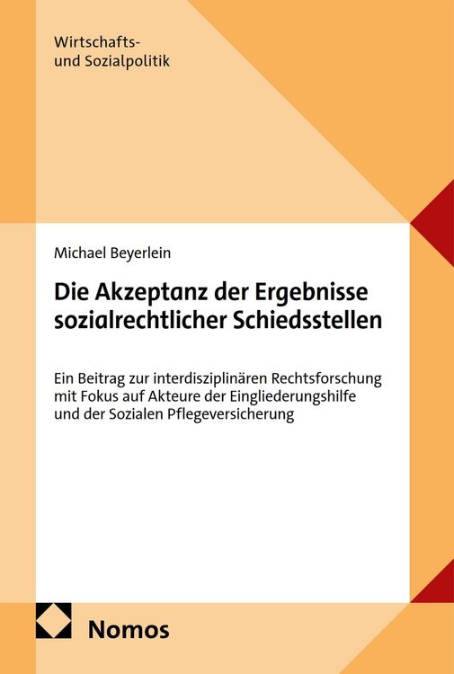 Produktbild: Die Akzeptanz der Ergebnisse sozialrechtlicher Schiedsstellen