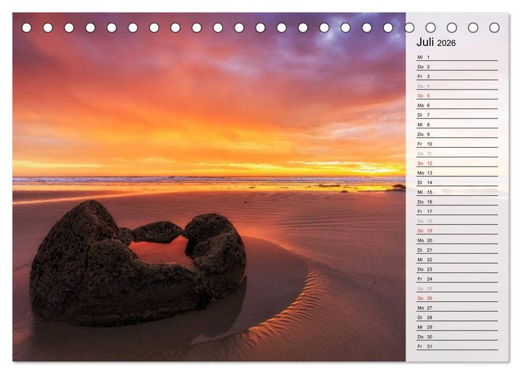 Produktbild: Sehnsucht nach Neuseeland (Tischkalender 2026 DIN A5 quer), CALVENDO Monatskalender