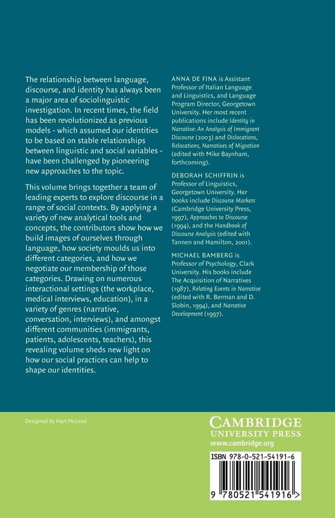 Produktbild: Discourse and Identity