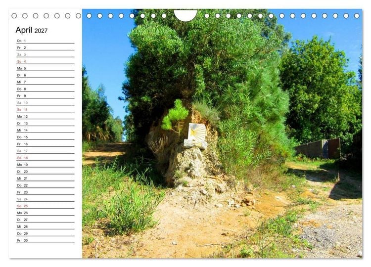Produktbild: Jakobsweg - Camino Portugues (Wandkalender 2027 DIN A4 quer), CALVENDO Monatskalender