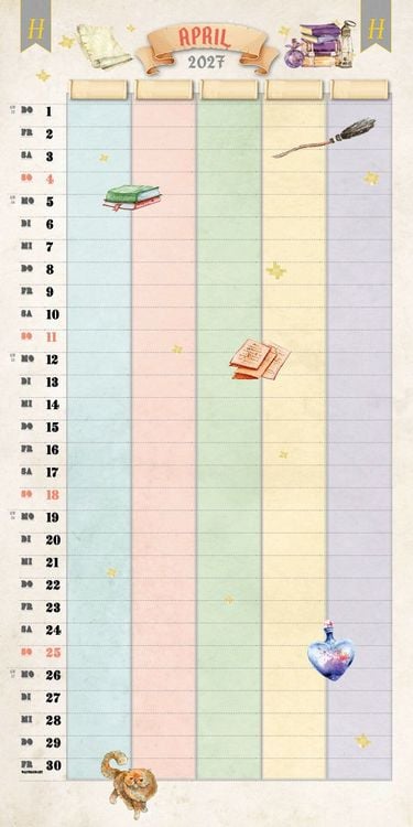Produktbild: Der gro&szlig;e inoffizielle Familienplaner f&uuml;r Potterheads Kalender 2027