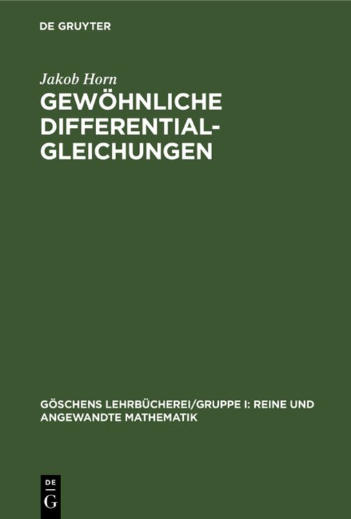 Produktbild: Gew&ouml;hnliche Differentialgleichungen
