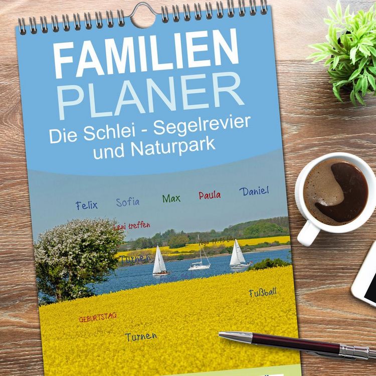 Produktbild: Familienplaner 2026 - Die Schlei - Segelrevier und Naturpark mit 5 Spalten (Wandkalender, 21 x 45 cm) CALVENDO