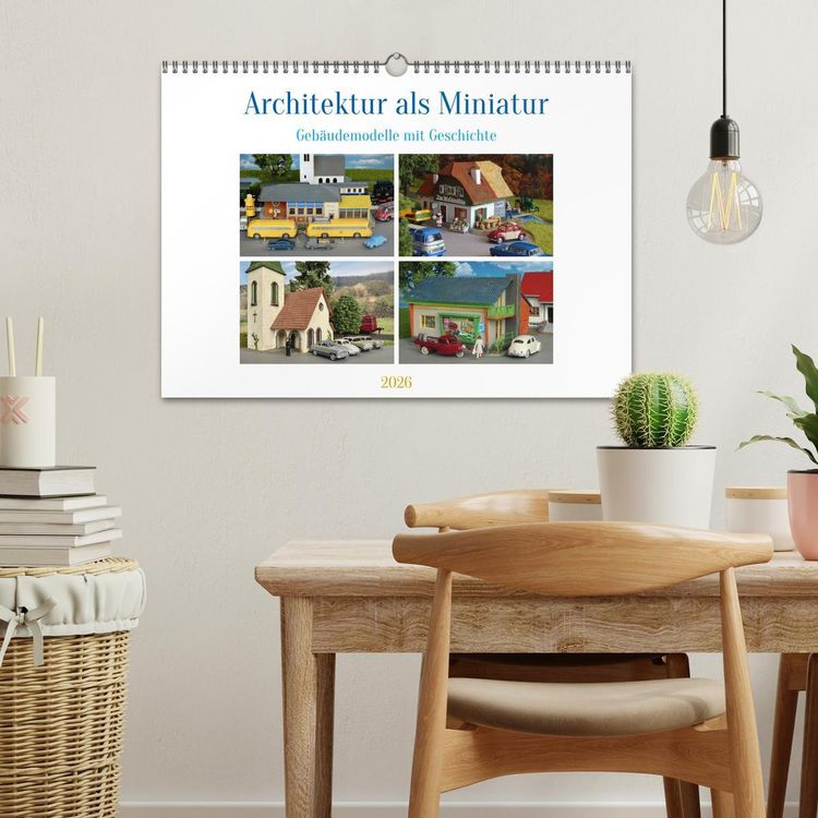 Produktbild: Architektur in Miniatur (Wandkalender 2026 DIN A3 quer), CALVENDO Monatskalender