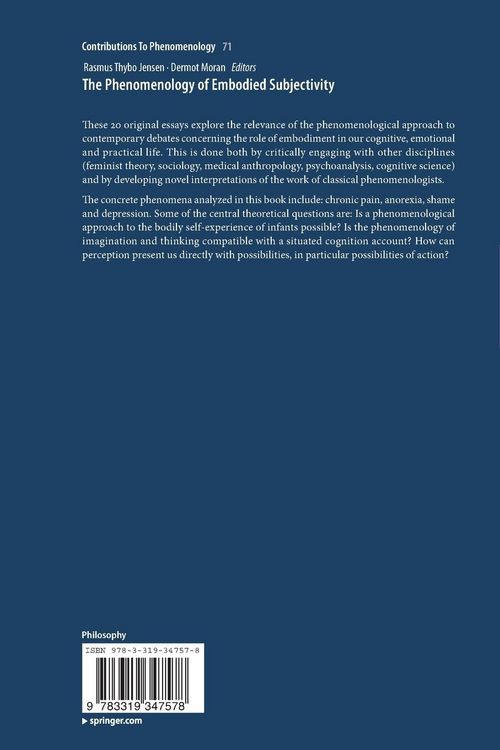 Produktbild: The Phenomenology of Embodied Subjectivity