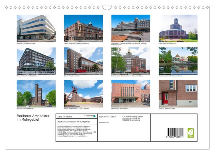 Produktbild: Bauhaus-Architektur im Ruhrgebiet (Wandkalender 2026 DIN A3 quer), CALVENDO Monatskalender