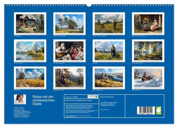 Produktbild: Reise mit der ostslawischen Seele (hochwertiger Premium Wandkalender 2026 DIN A2 quer), Kunstdruck in Hochglanz