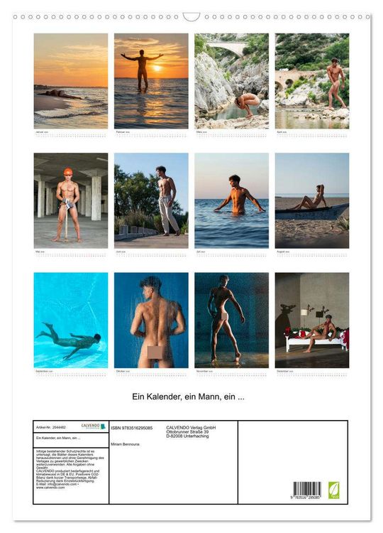 Produktbild: Ein Kalender, ein Mann, ein ... (Wandkalender 2026 DIN A2 hoch), CALVENDO Monatskalender