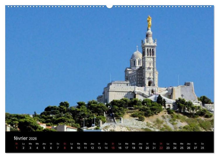Produktbild: MARSEILLE (Calendrier mural 2026 DIN A2 vertical) calendrier de bureau