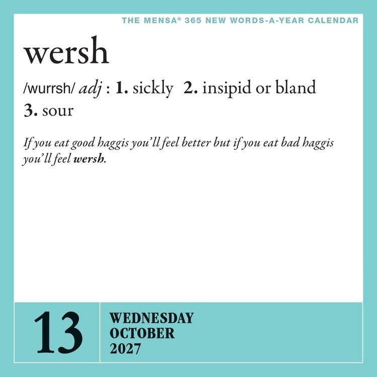 Produktbild: Mensa&reg; 365 New Words-a-Year Page-A-Day&reg; Calendar 2027