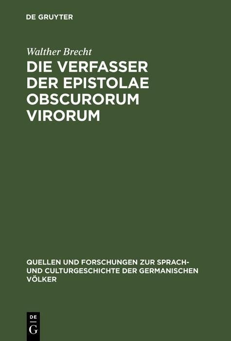 Produktbild: Die Verfasser der Epistolae obscurorum virorum