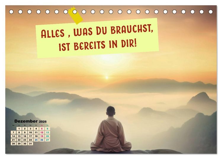 Produktbild: Work - Life - Balance - unterwegs mit coolen Spr&uuml;chen (Tischkalender 2026 DIN A5 quer), CALVENDO Monatskalender