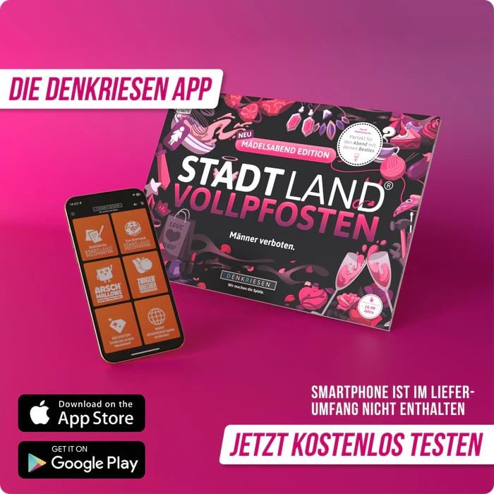 Produktbild: DENKRIESEN - STADT LAND VOLLPFOSTEN&reg; - M&Auml;DELSABEND EDITION "M&auml;nner verboten." - A4