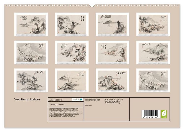 Produktbild: Yoshitsugu Haizan (hochwertiger Premium Wandkalender 2027 DIN A2 quer), Kunstdruck in Hochglanz