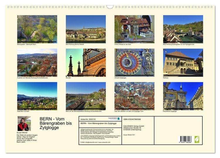 Produktbild: BERN - Vom B&auml;rengraben bis Zytglogge (Wandkalender 2026 DIN A2 quer), CALVENDO Monatskalender