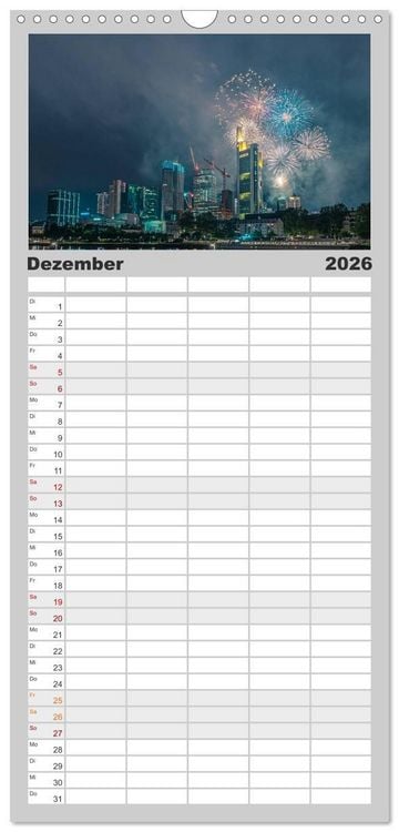 Produktbild: Familienplaner 2026 - Frankfurt am Main mit 5 Spalten (Wandkalender, 21 x 45 cm) CALVENDO