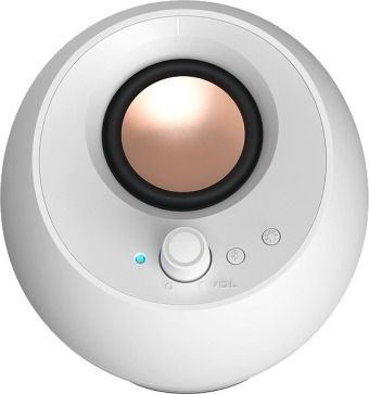 Produktbild: CREATIVE Pebble Pro, 2.0 Lautsprecher, Bluetooth 5.3, USB Audio, RGB, weiss