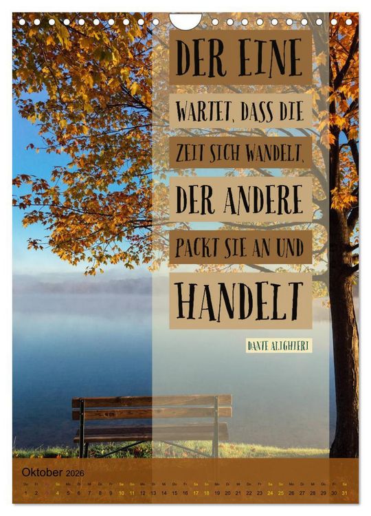 Produktbild: Aktiviere Deine Motivation Weisheiten und Spr&uuml;che (Wandkalender 2026 DIN A4 hoch), CALVENDO Monatskalender