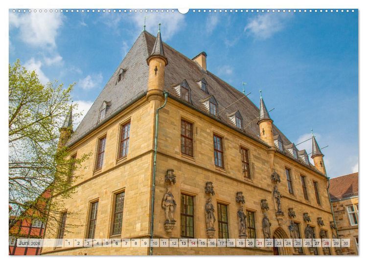 Produktbild: Historisches Osnabr&uuml;ck - Niedersachsen (Wandkalender 2026 DIN A2 quer), CALVENDO Monatskalender