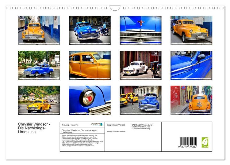 Produktbild: Chrysler Windsor - Die Nachkriegs-Limousine (Wandkalender 2026 DIN A3 quer), CALVENDO Monatskalender