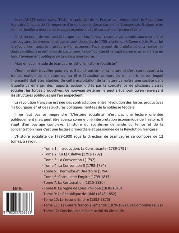 Produktbild: Histoire socialiste de la France contemporaine