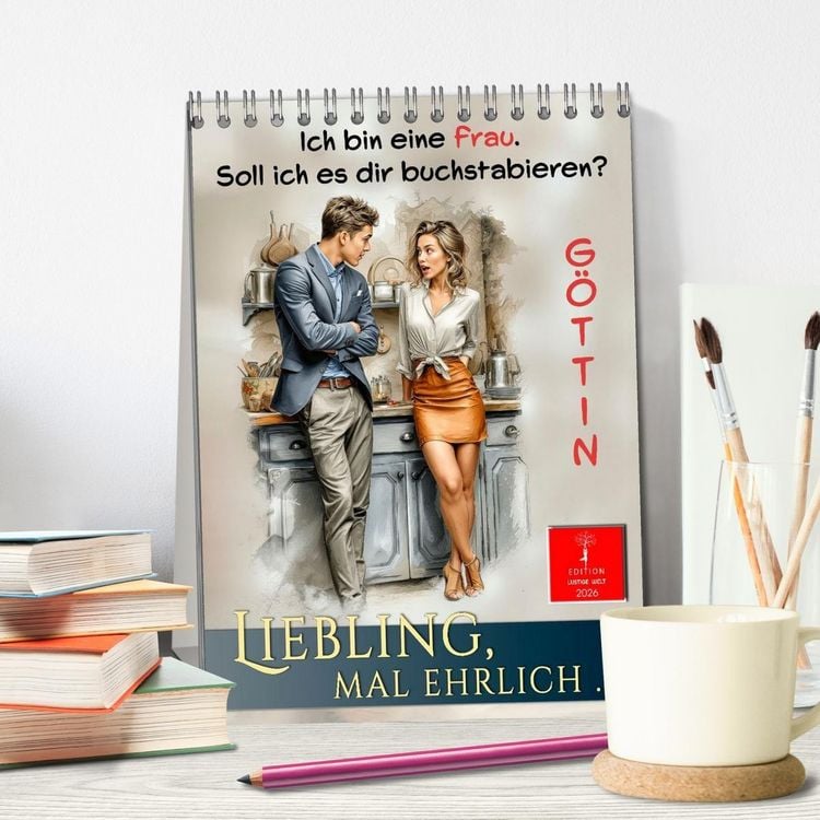 Produktbild: Liebling, mal ehrlich ..... (Tischkalender 2026 DIN A5 hoch), CALVENDO Monatskalender