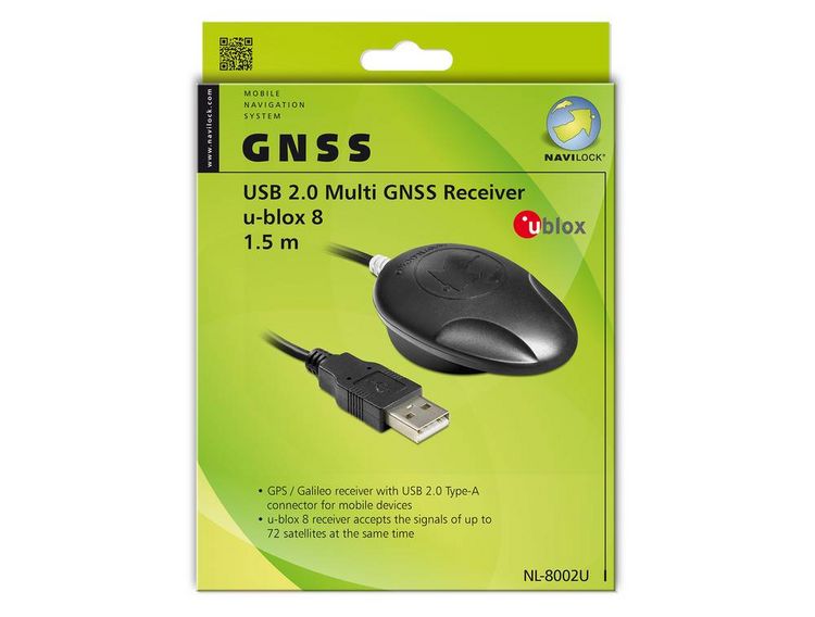 Produktbild: Navilock NL-8002U GPS Empf&auml;nger Schwarz 1St.