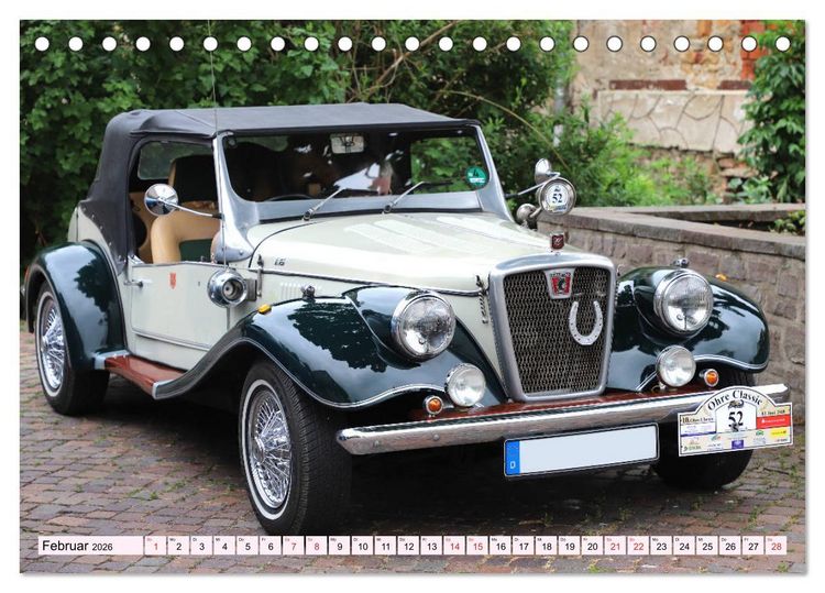 Produktbild: Ohre Classics - Oldtimer auf der Schlossdom&auml;ne in Wolmirstedt (Tischkalender 2026 DIN A5 quer), CALVENDO Monatskalender