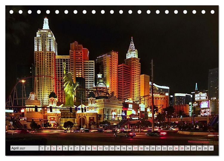 Produktbild: Las Vegas, Stadt der wahr gewordenen Tr&auml;ume (Tischkalender 2027 DIN A5 quer), CALVENDO Monatskalender