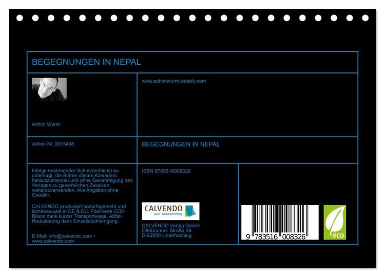 Produktbild: BEGEGNUNGEN IN NEPAL (Tischkalender 2026 DIN A5 quer), CALVENDO Monatskalender