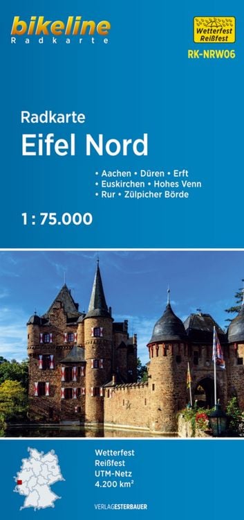 Produktbild: Bikeline Radkarte Eifel Nord Aachen, Köln 1 : 75 000