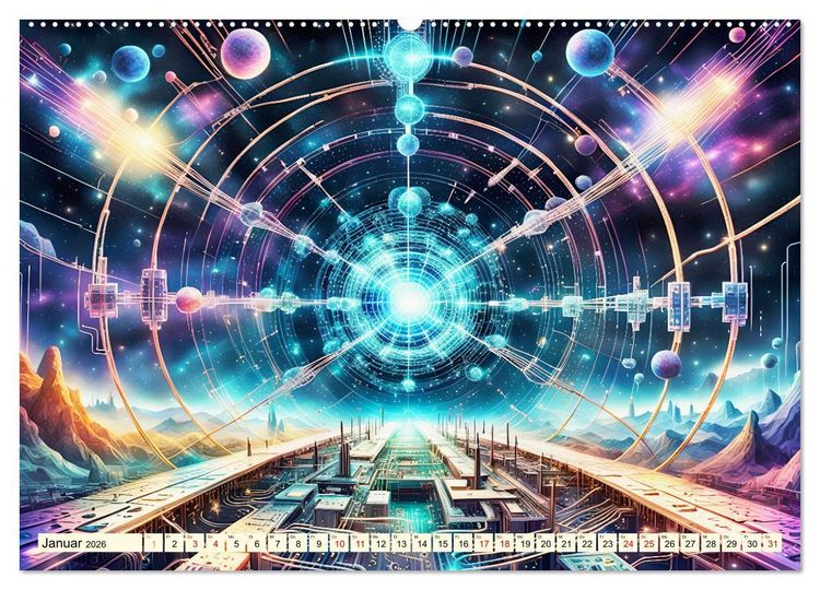 Produktbild: Vernetzte Visionen (hochwertiger Premium Wandkalender 2026 DIN A2 quer), Kunstdruck in Hochglanz