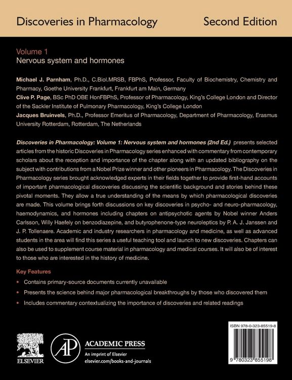 Produktbild: Discoveries in Pharmacology - Volume 1 - Nervous system and hormones