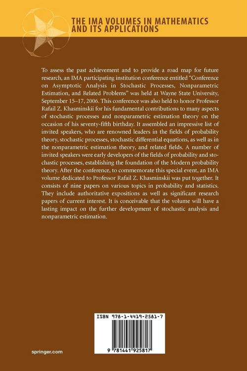 Produktbild: Topics in Stochastic Analysis and Nonparametric Estimation