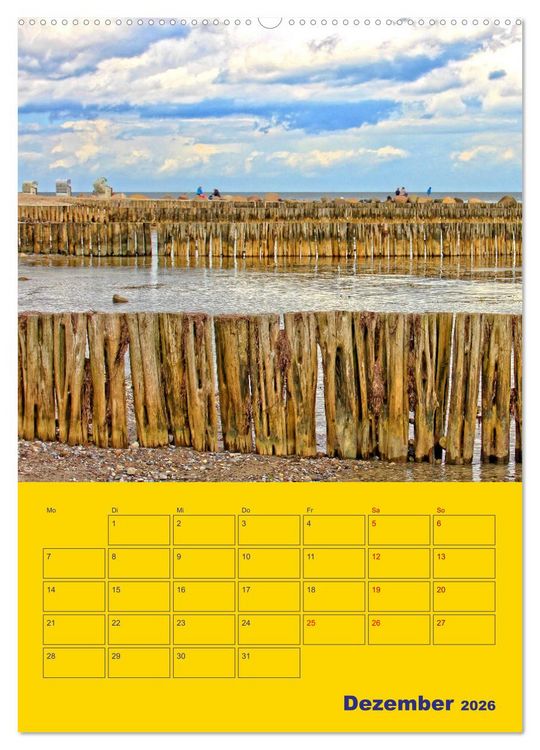 Produktbild: Sehnsucht nach Meer - Ostsee (Wandkalender 2026 DIN A2 hoch), CALVENDO Monatskalender