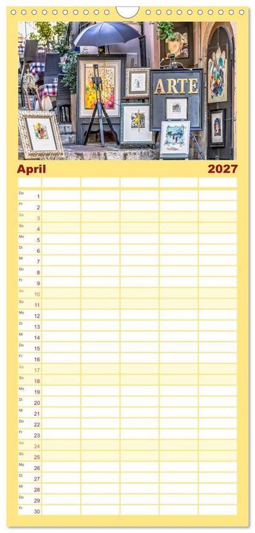 Produktbild: Familienplaner 2027 - Taormina - Juwel Siziliens mit antikem Charme mit 5 Spalten (Wandkalender, 21 x 45 cm) CALVENDO