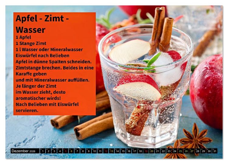 Produktbild: Eiskalt erwischt - Aromawasser (Wandkalender 2026 DIN A2 quer), CALVENDO Monatskalender